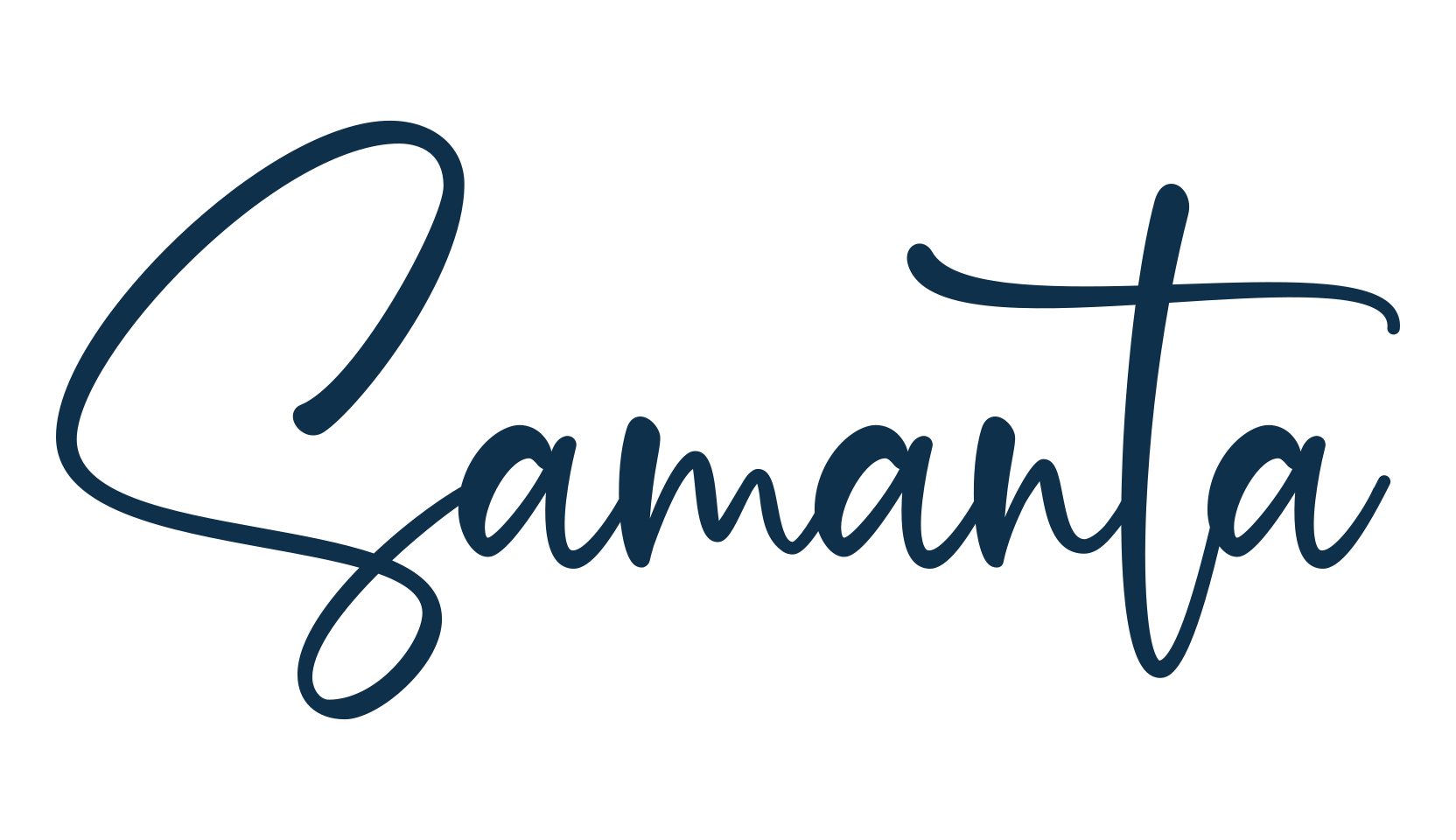 Samanta, script handwritten fancy decorative calligraphy font preview
