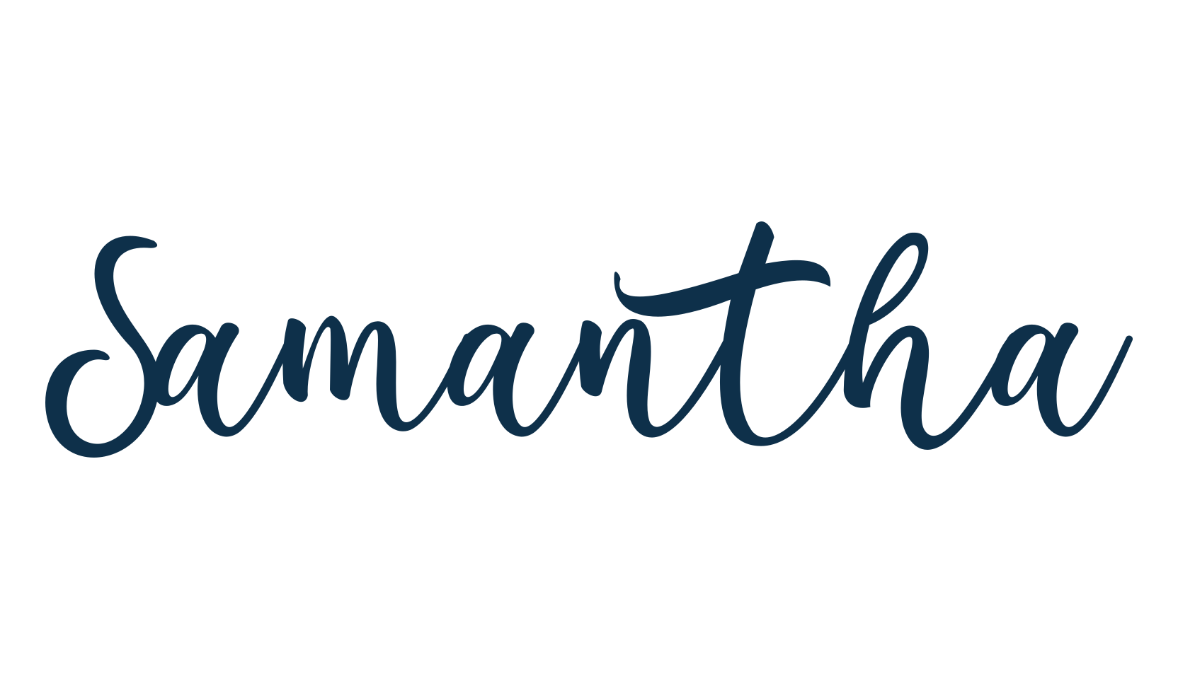 Samantha (samantha-10), calligraphy font preview