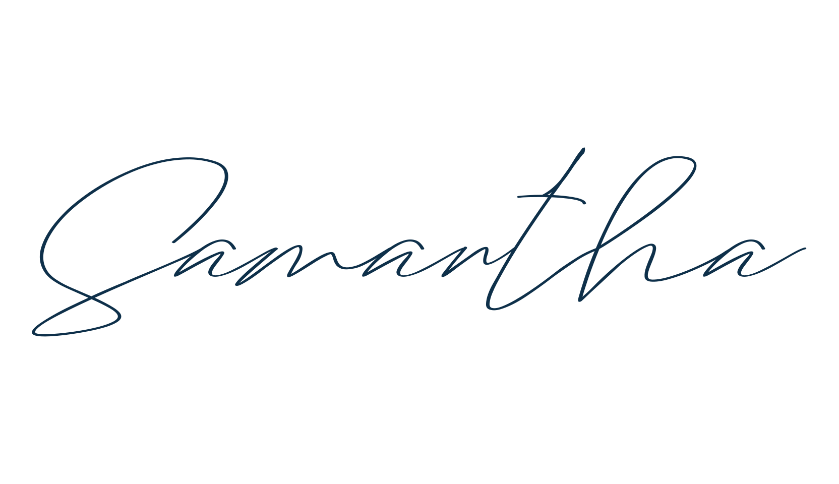 Samantha, script handwritten fancy decorative calligraphy font preview