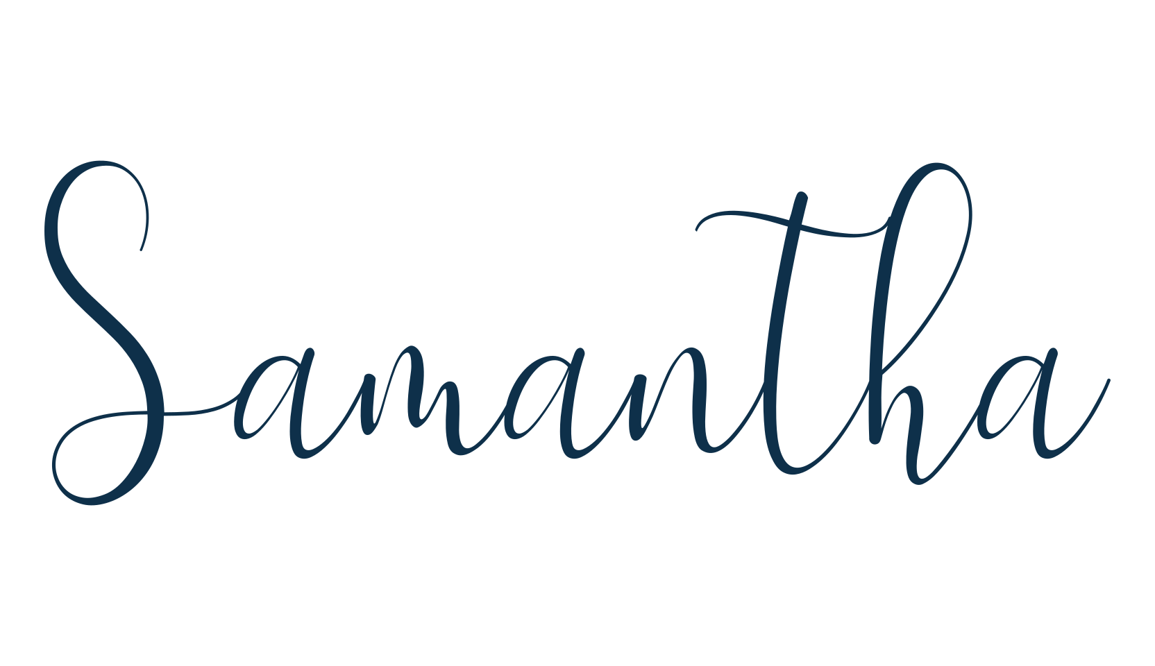 Samantha (samantha-4), calligraphy font preview