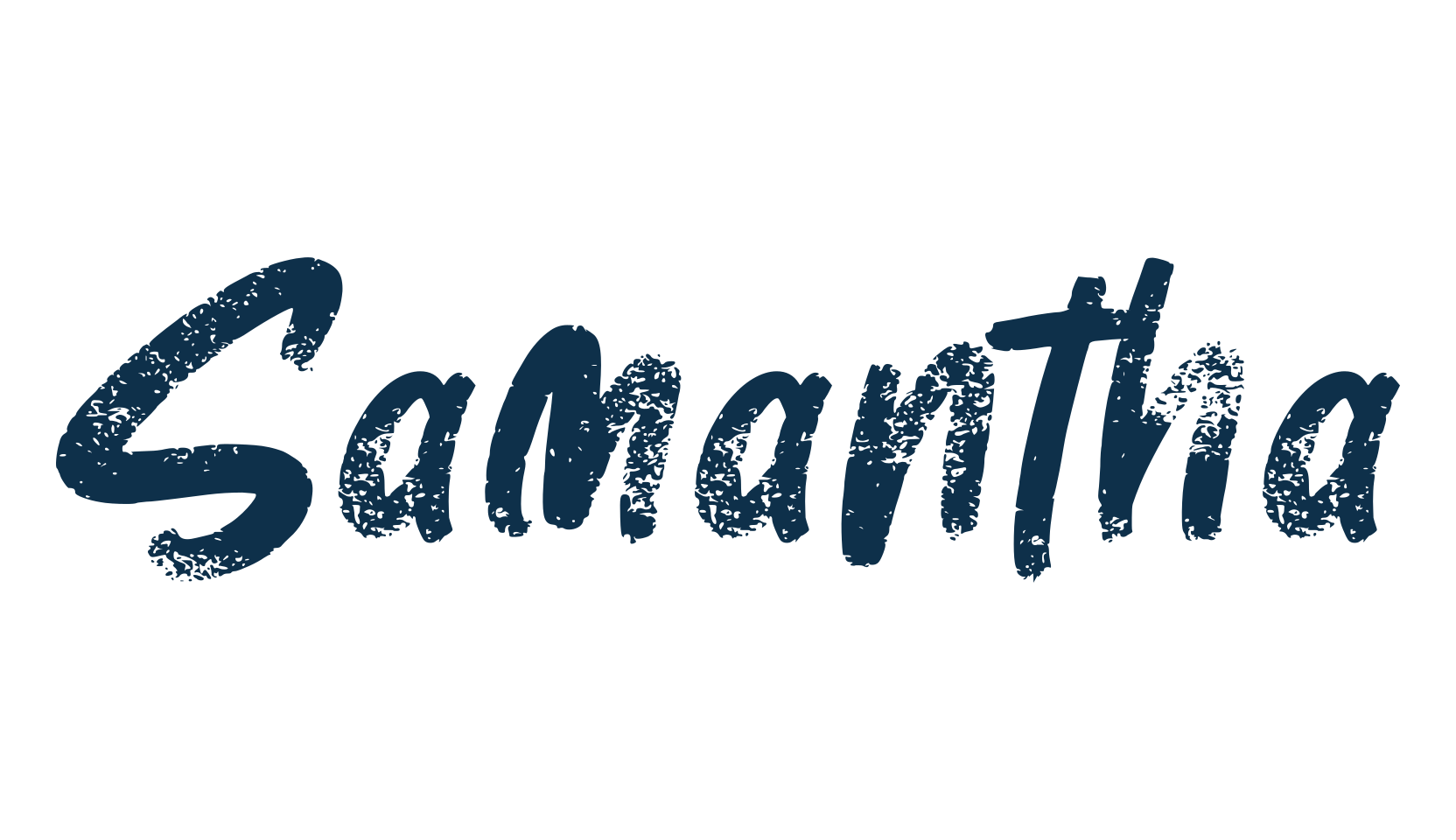 Samantha (samantha-6), brush font preview