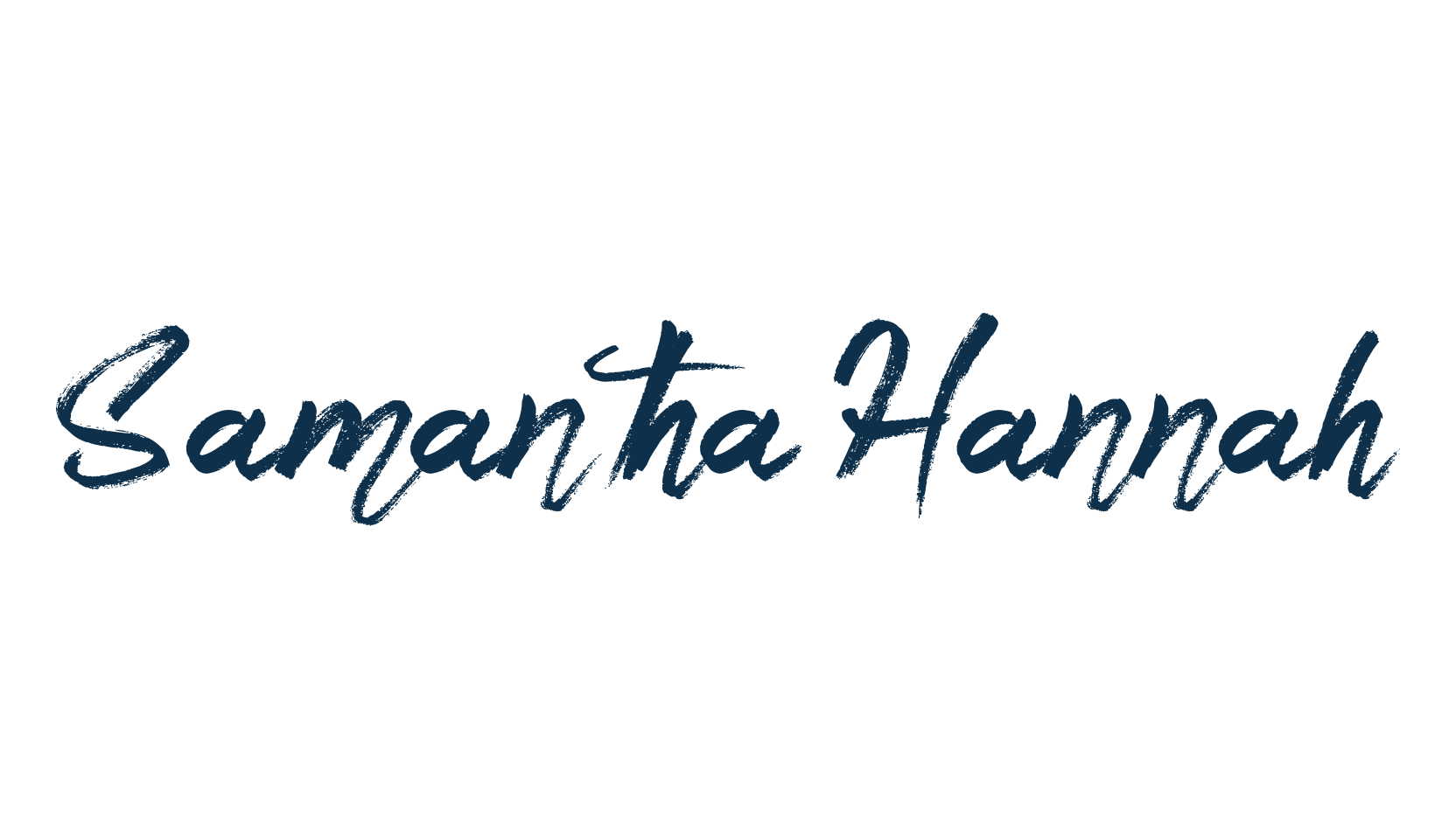Samantha Hannah, brush font preview