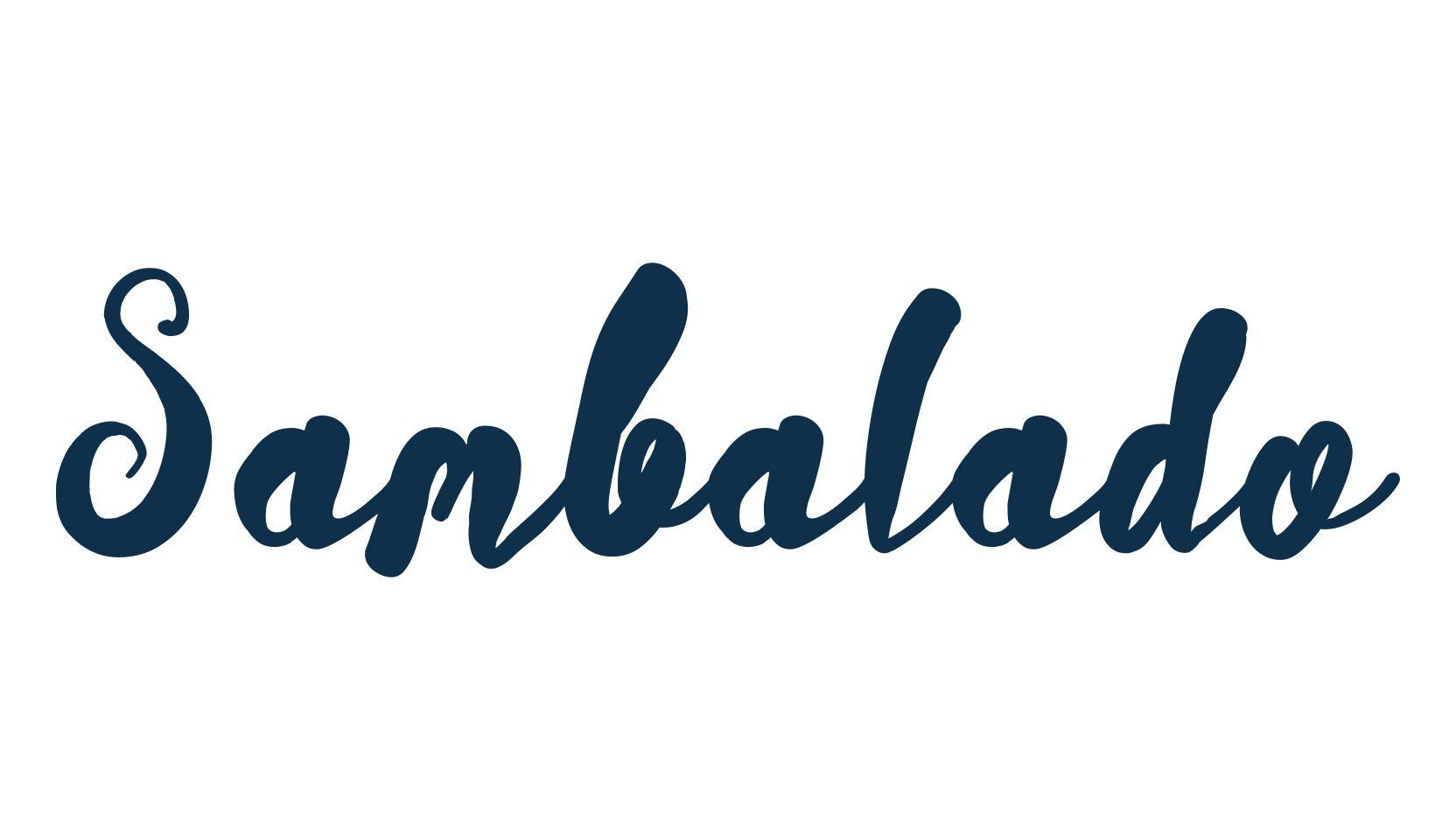 Sambalado, brush font preview