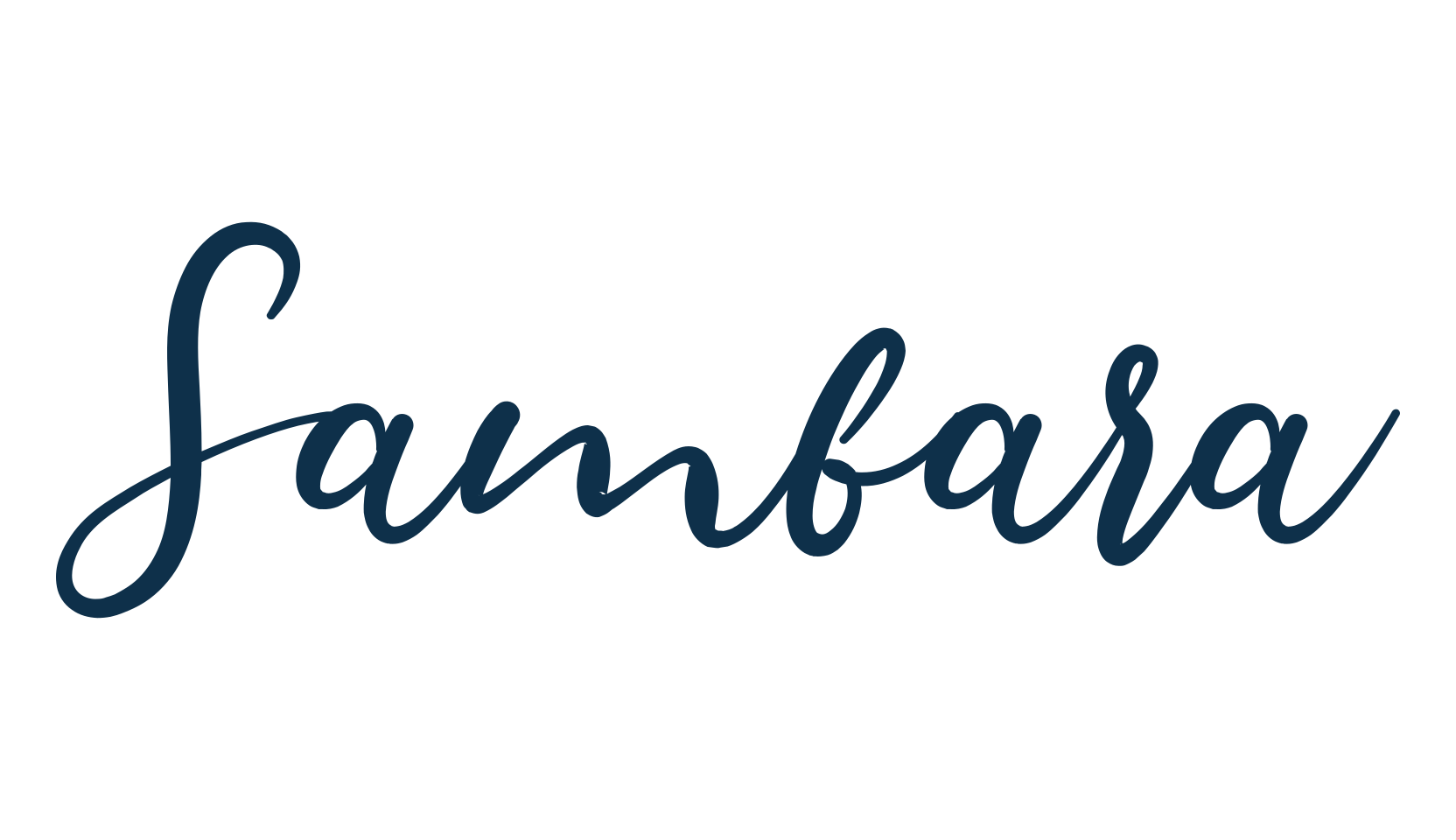 Sambara, handwriting font preview