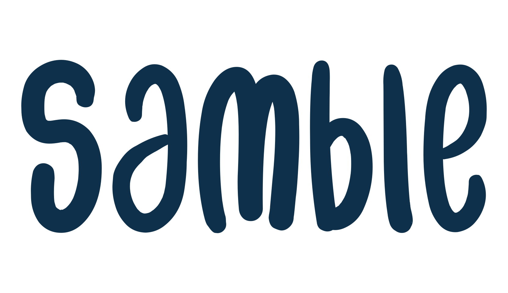 Samble, fancy cartoon decorative font preview