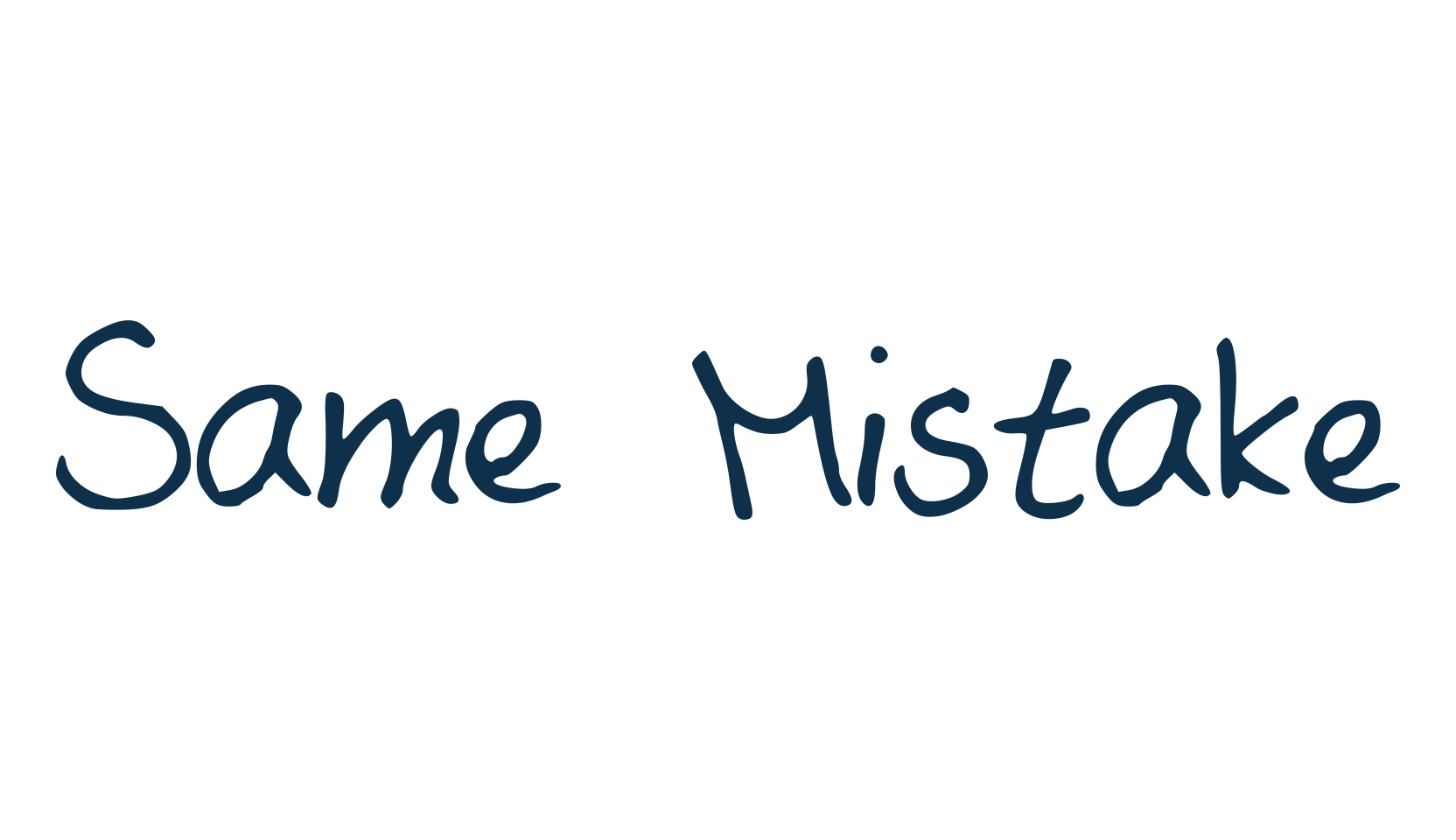 Same Mistake, handwriting font preview