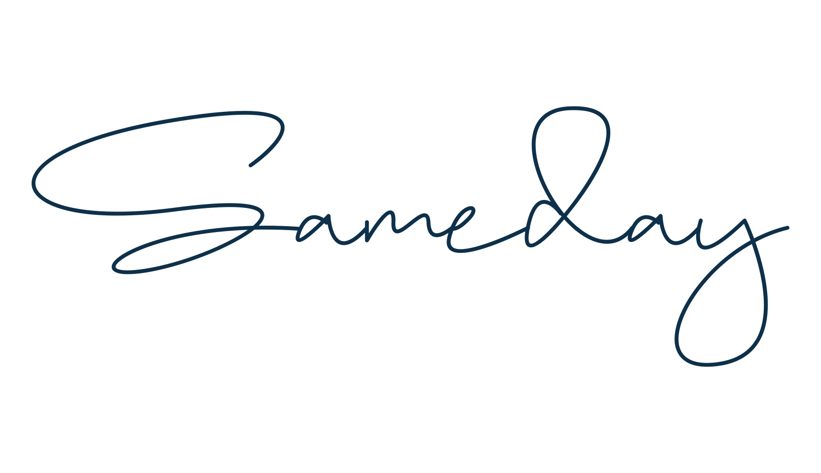 Sameday, handwriting font preview