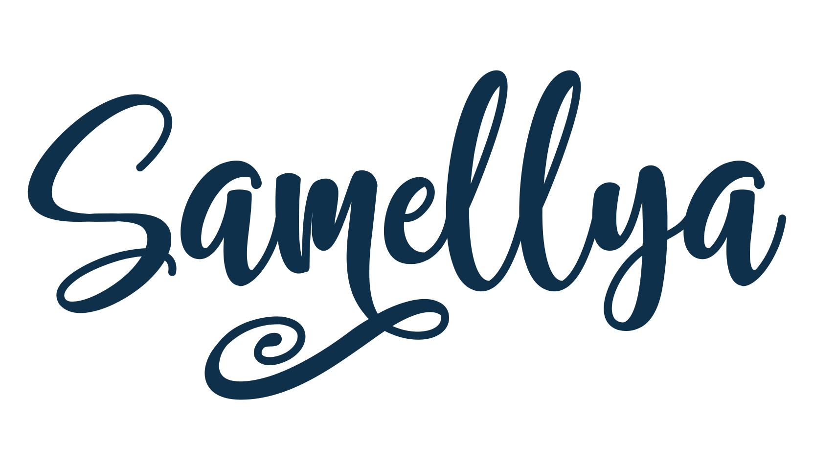 Samellya, calligraphy font preview