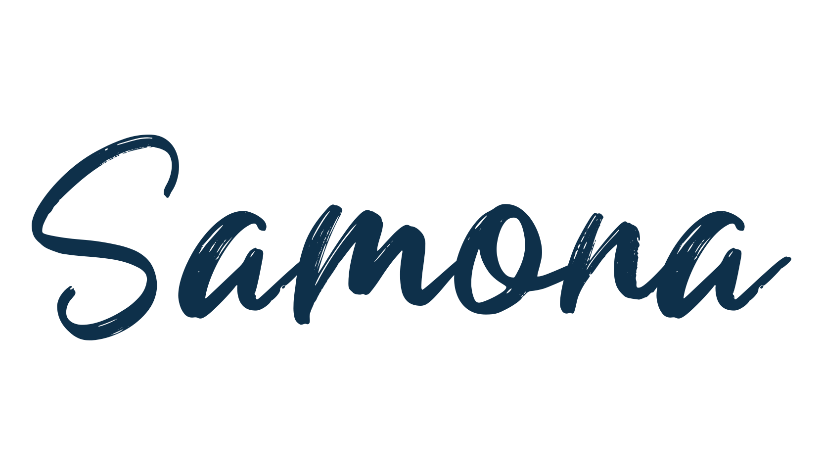 Samona, brush font preview