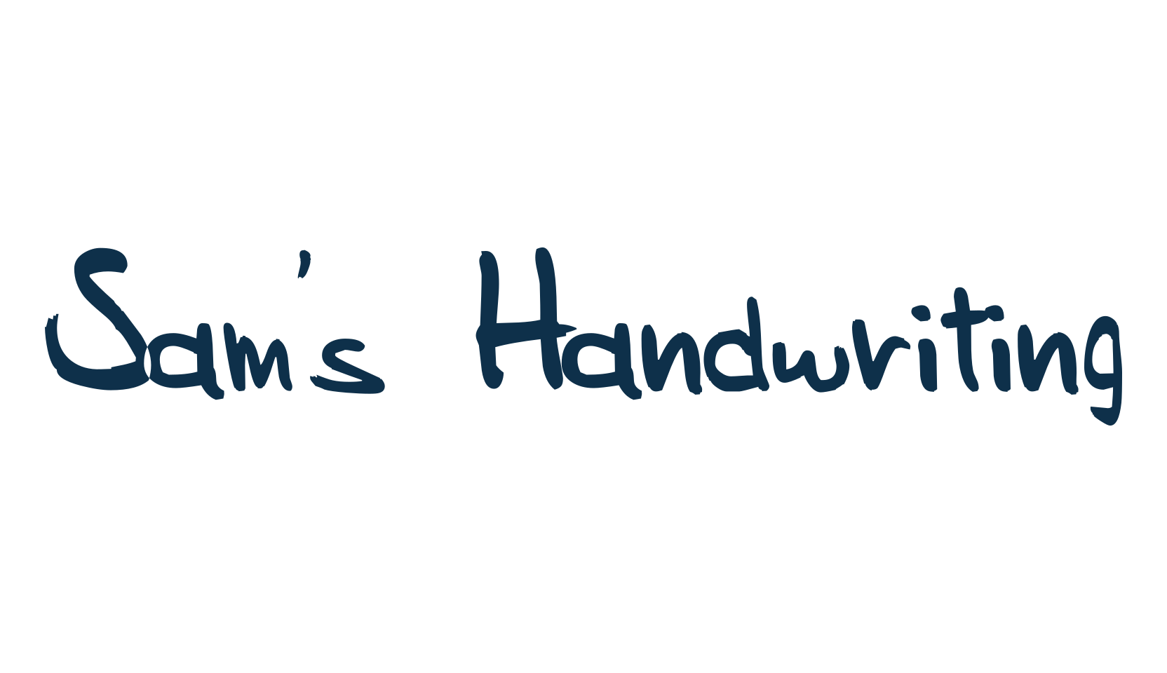 Sam's Handwriting, script handwritten fancy decorative calligraphy font preview