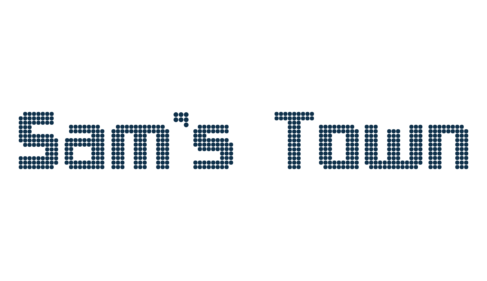 Sam's Town, techno lcd sci-fi font preview