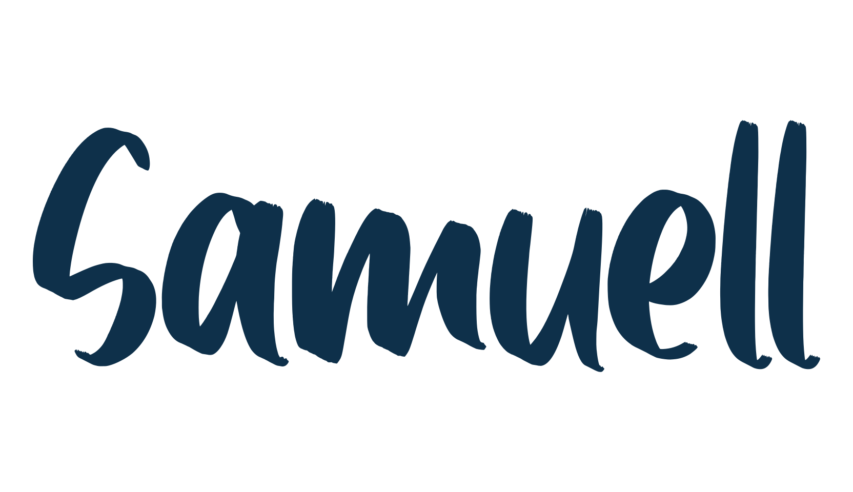 Samuell, brush font preview