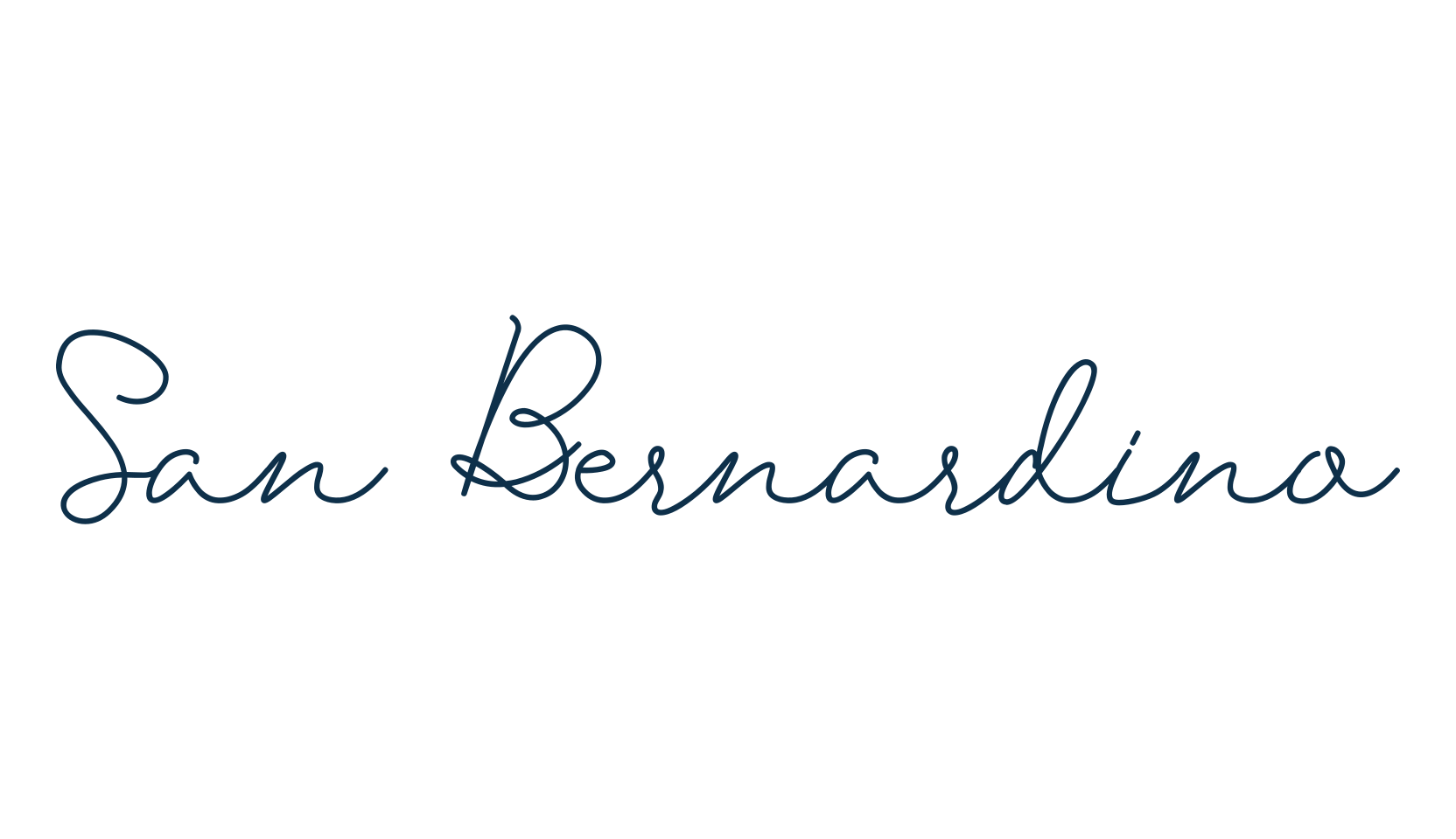 San Bernardino, script handwritten fancy decorative calligraphy font preview