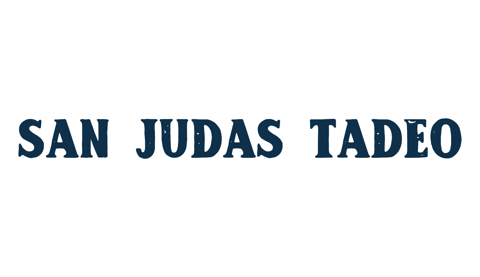 San Judas Tadeo, fancy eroded decorative font preview