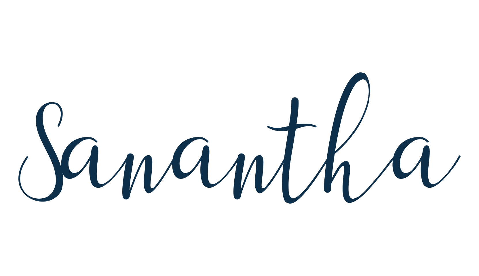 Sanantha, handwriting font preview