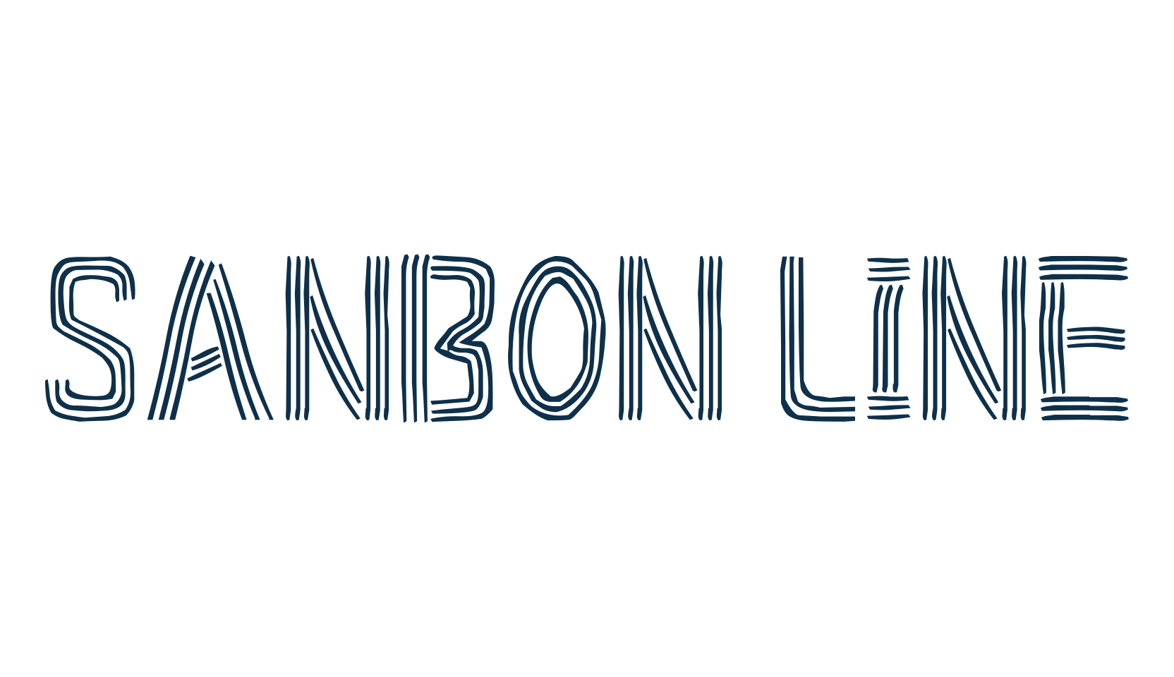 Sanbon Line, fancy various decorative font preview