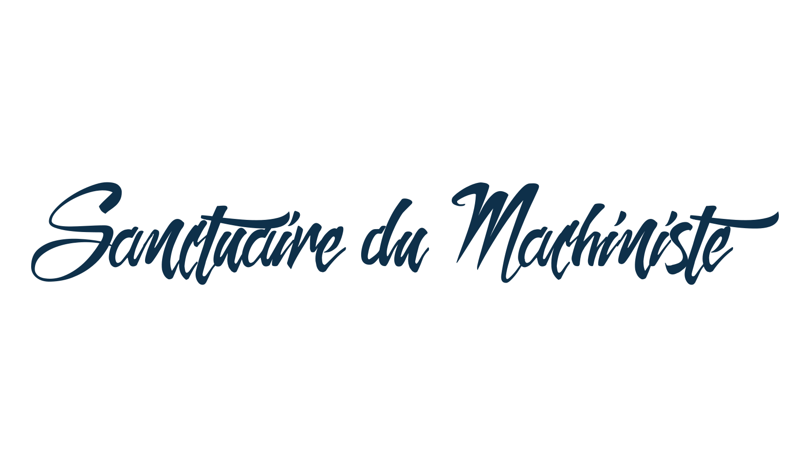 Sanctuaire du Machiniste, script calligraphy fancy decorative font preview