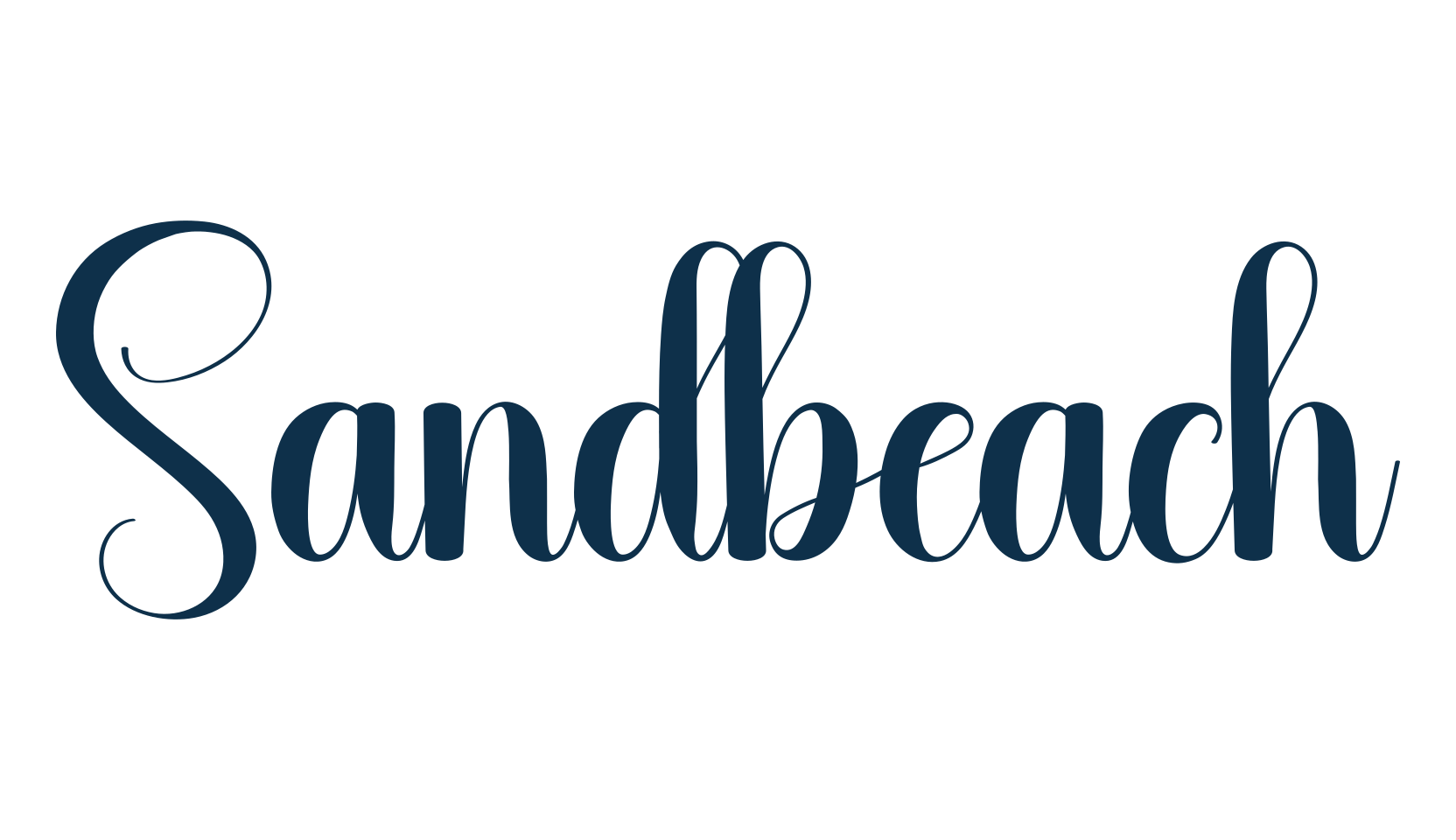 Sandbeach, various font preview