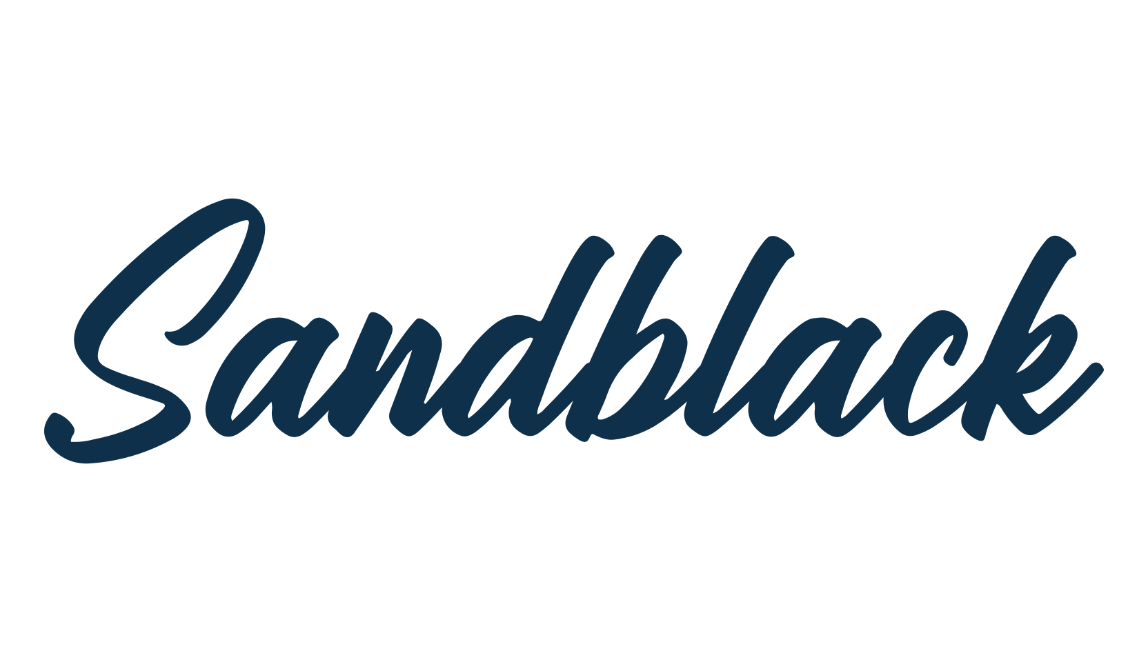 Sandblack, fancy various decorative script calligraphy font preview