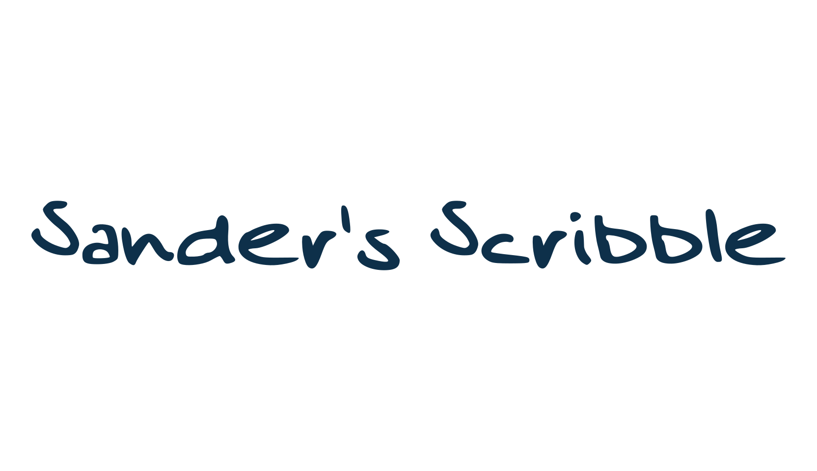 Sander's Scribble, handwriting font preview
