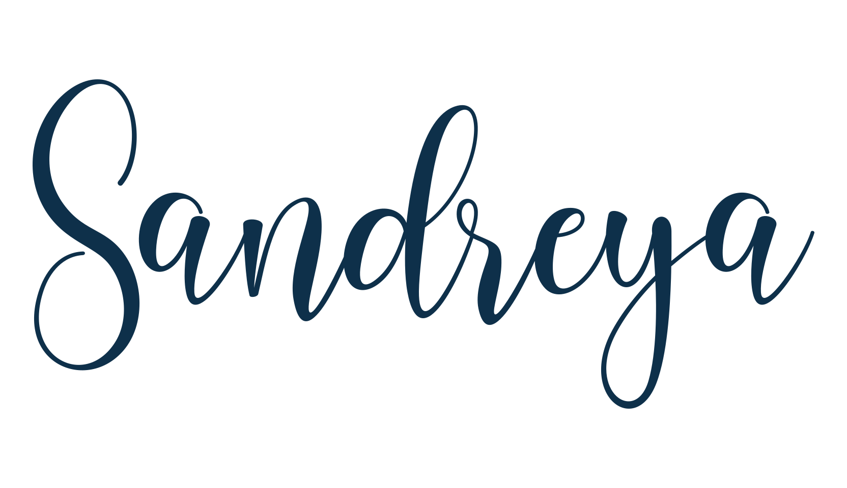 Sandreya, calligraphy font preview