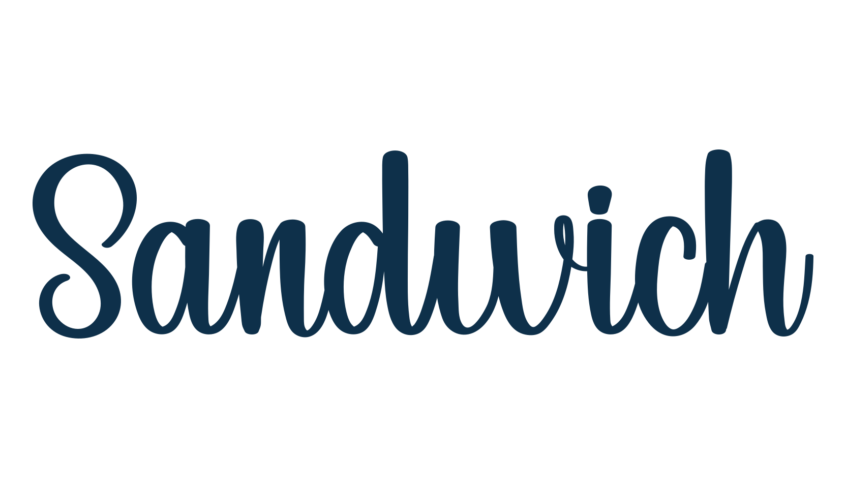 Sandwich, handwriting font preview