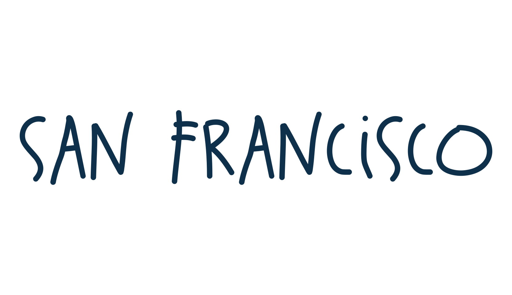 San Francisco, handwriting font preview