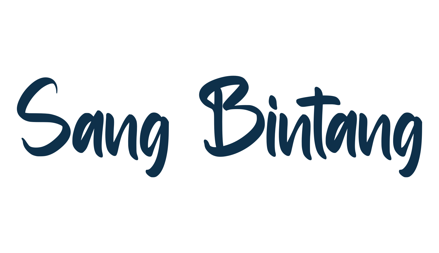 Sang Bintang, script handwritten fancy decorative calligraphy font preview