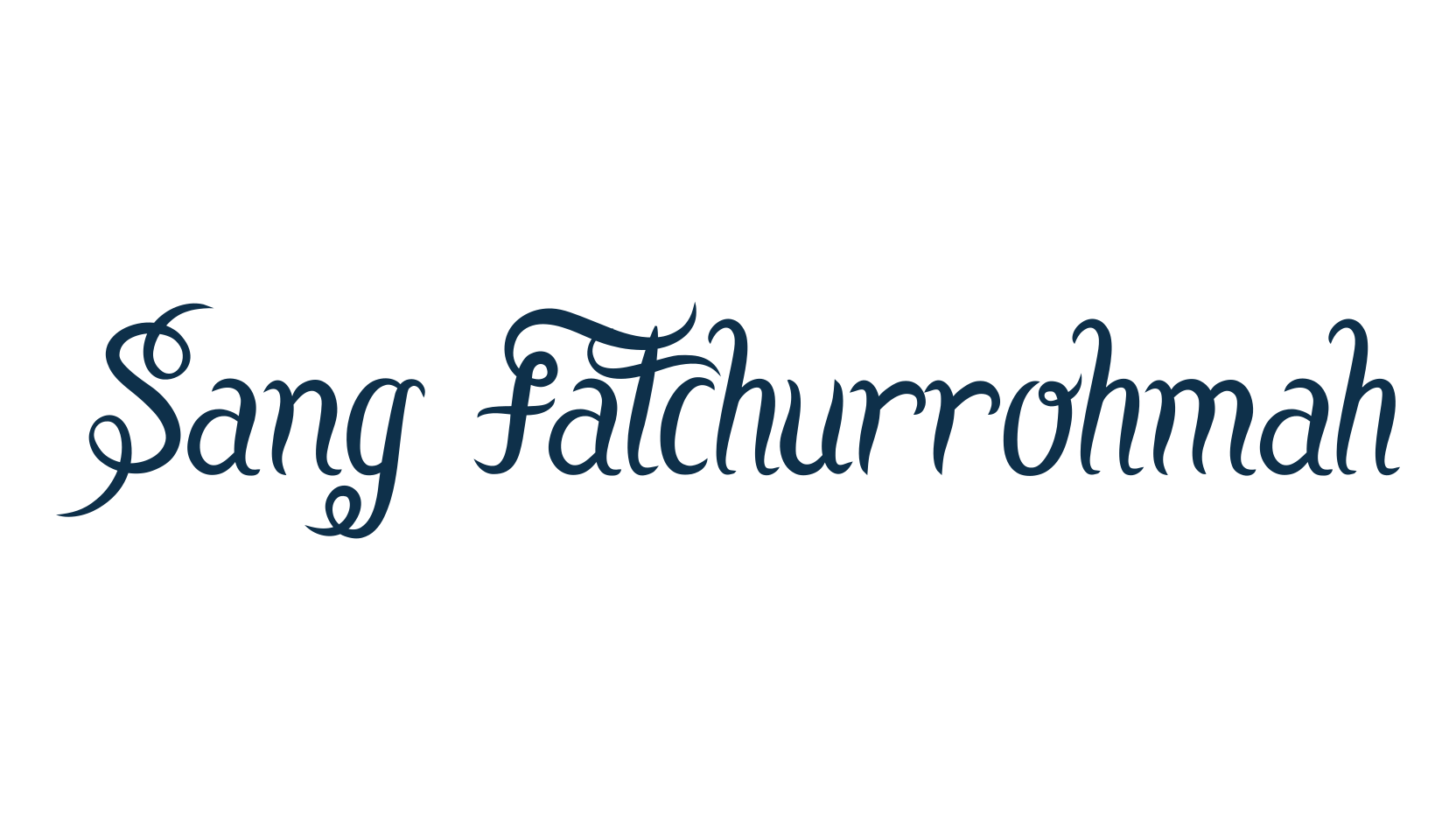 Sang Fatchurrohmah, fancy various decorative script calligraphy font preview