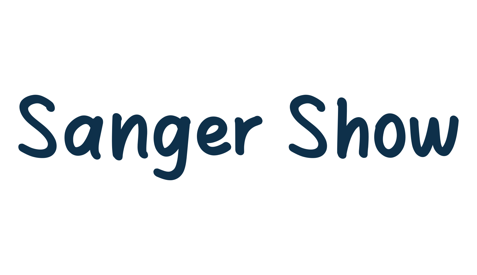 Sanger Show, script handwritten fancy decorative calligraphy font preview