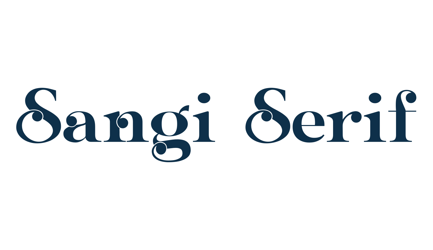 Sangi Serif, serif font preview