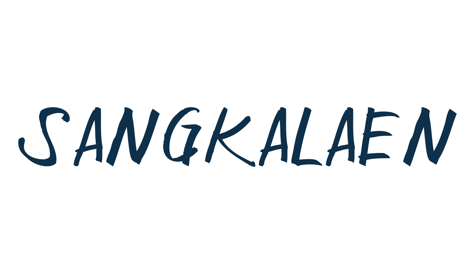 Sangkalaen, script handwritten fancy decorative calligraphy font preview