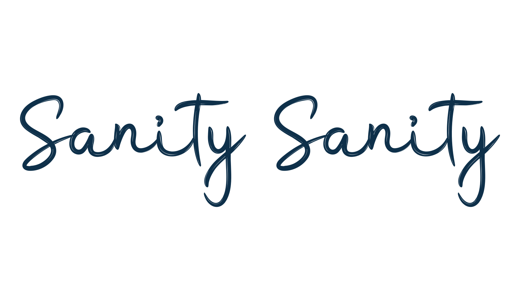 Sanity Sanity, brush font preview