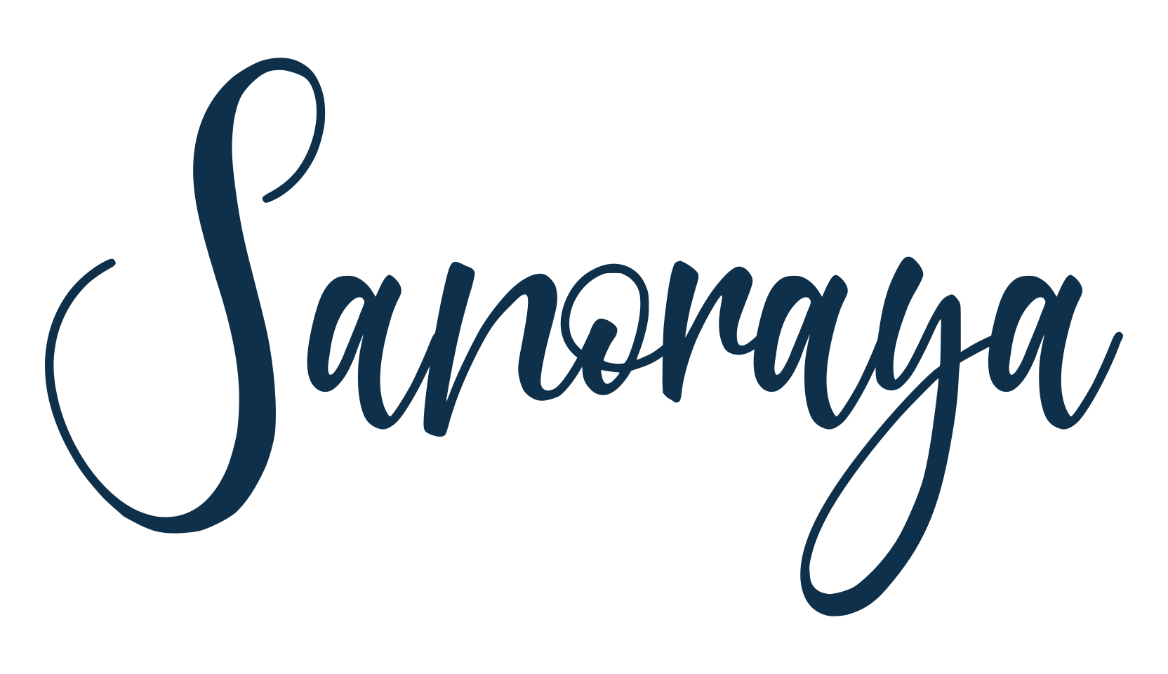 Sanoraya, script calligraphy fancy decorative font preview