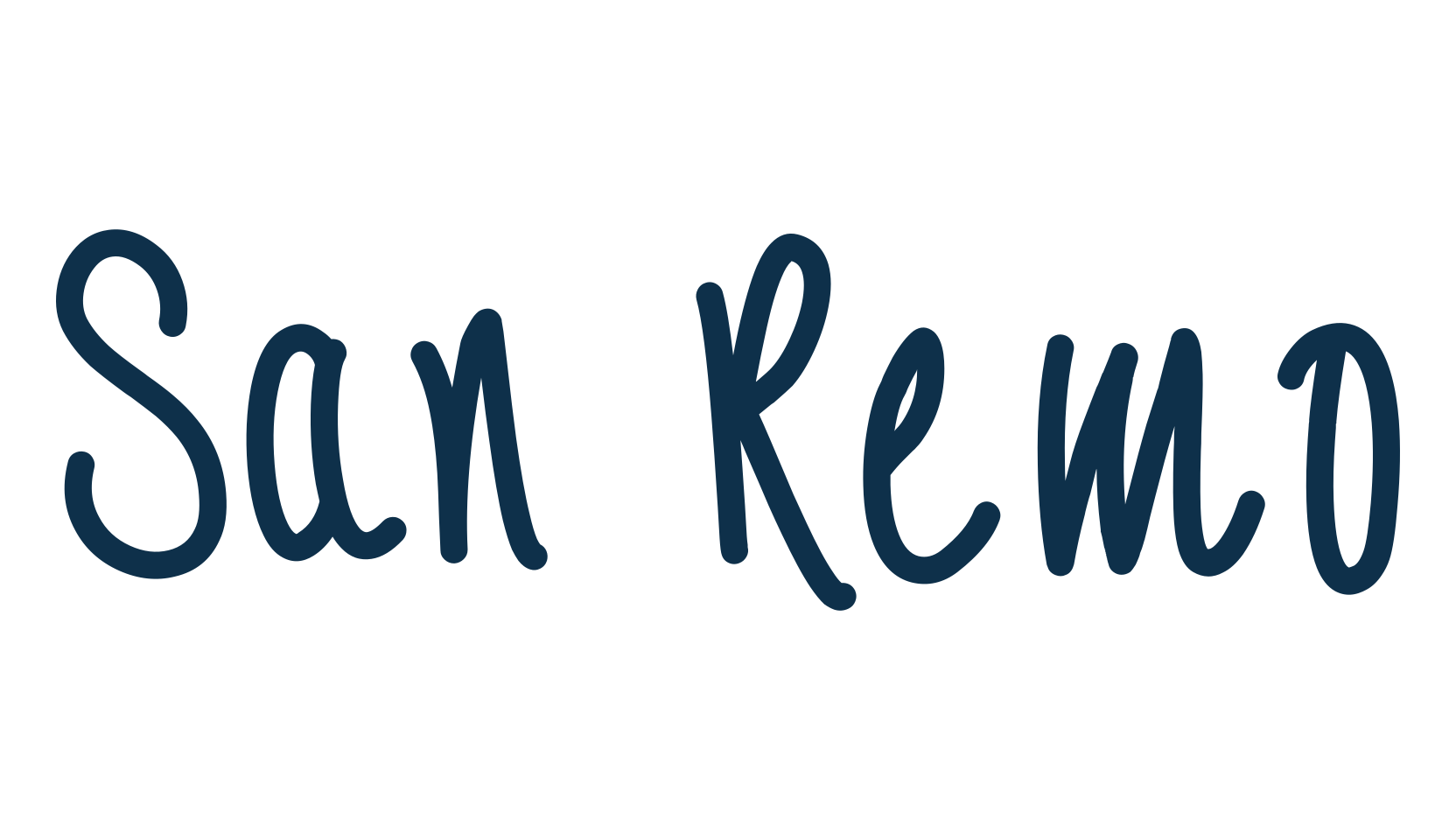 San Remo (sanremo), handwriting font preview