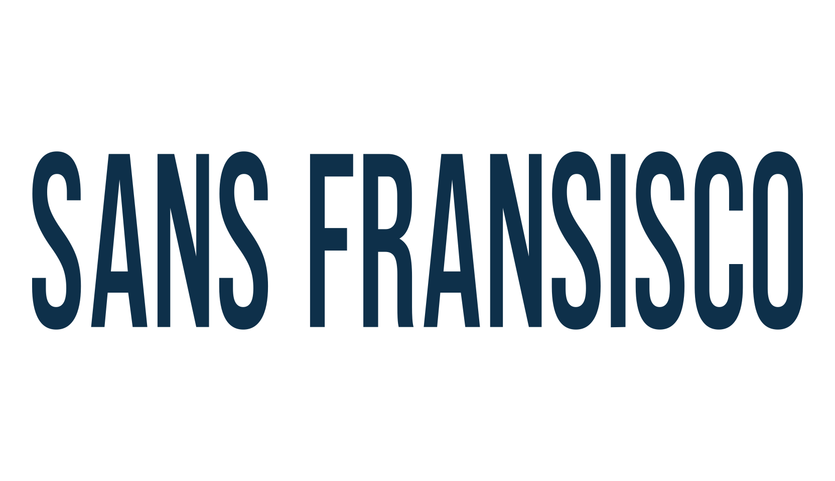 Sans Fransisco, sans serif font preview