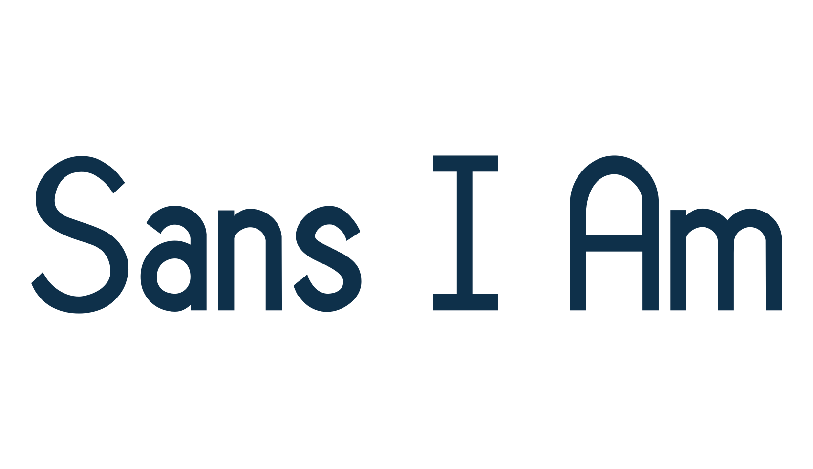 Sans I Am, basic sans serif font preview