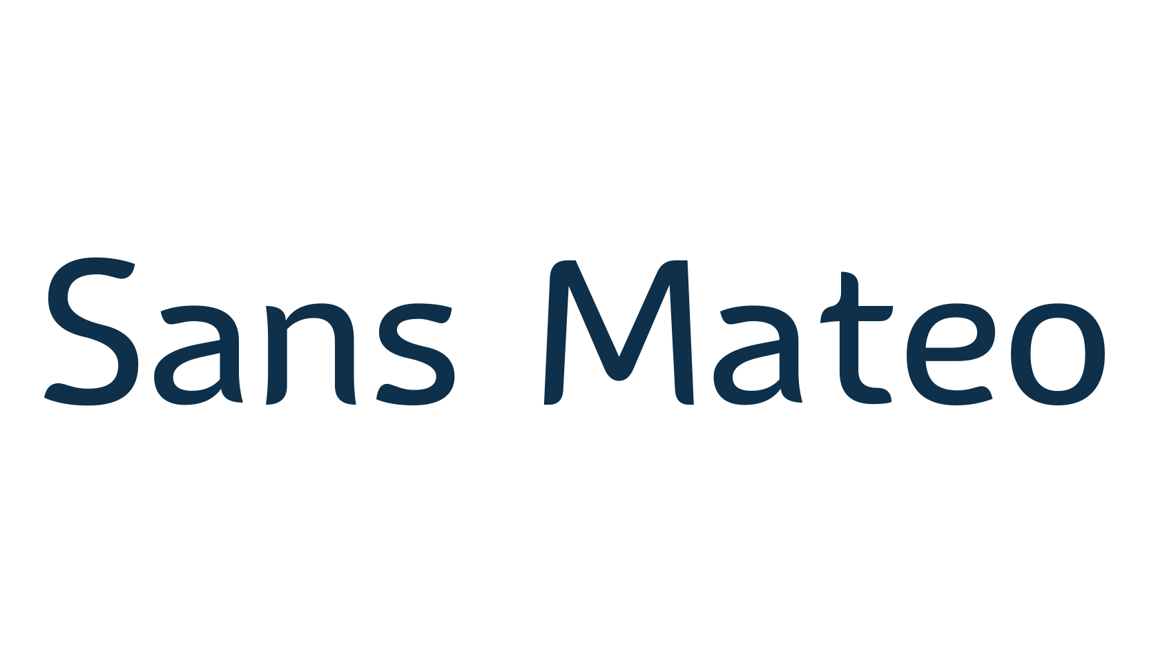 Sans Mateo, sans serif font preview