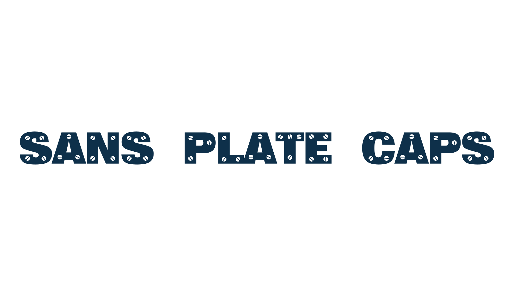 Sans Plate Caps, decorative font preview