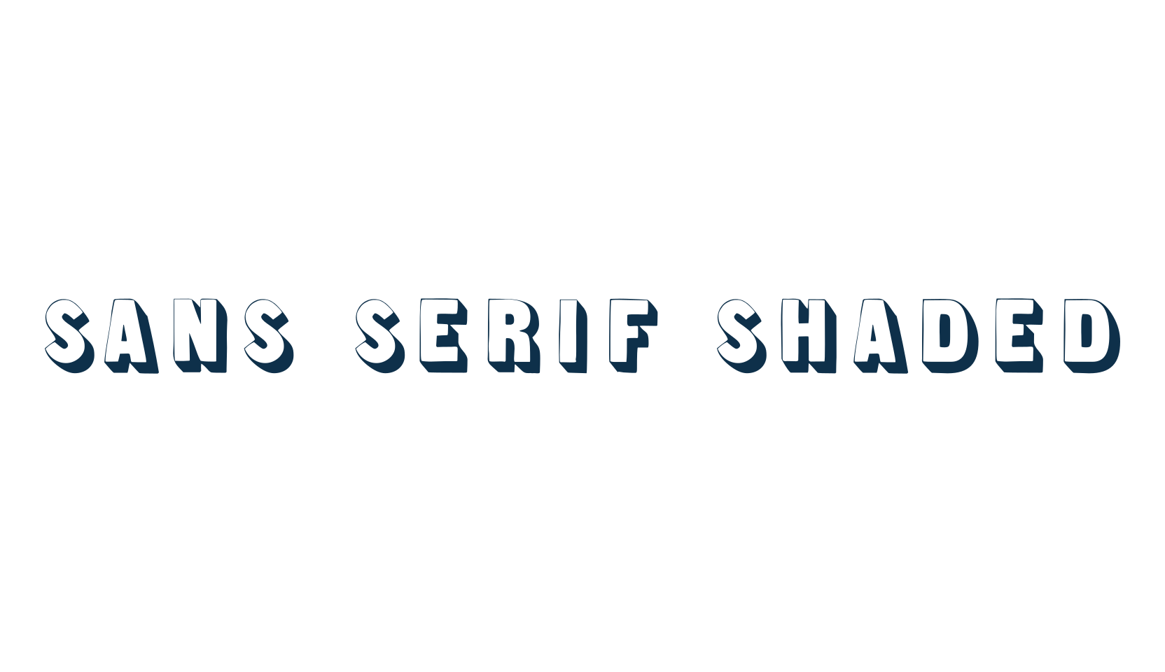 Sans Serif Shaded, various font preview