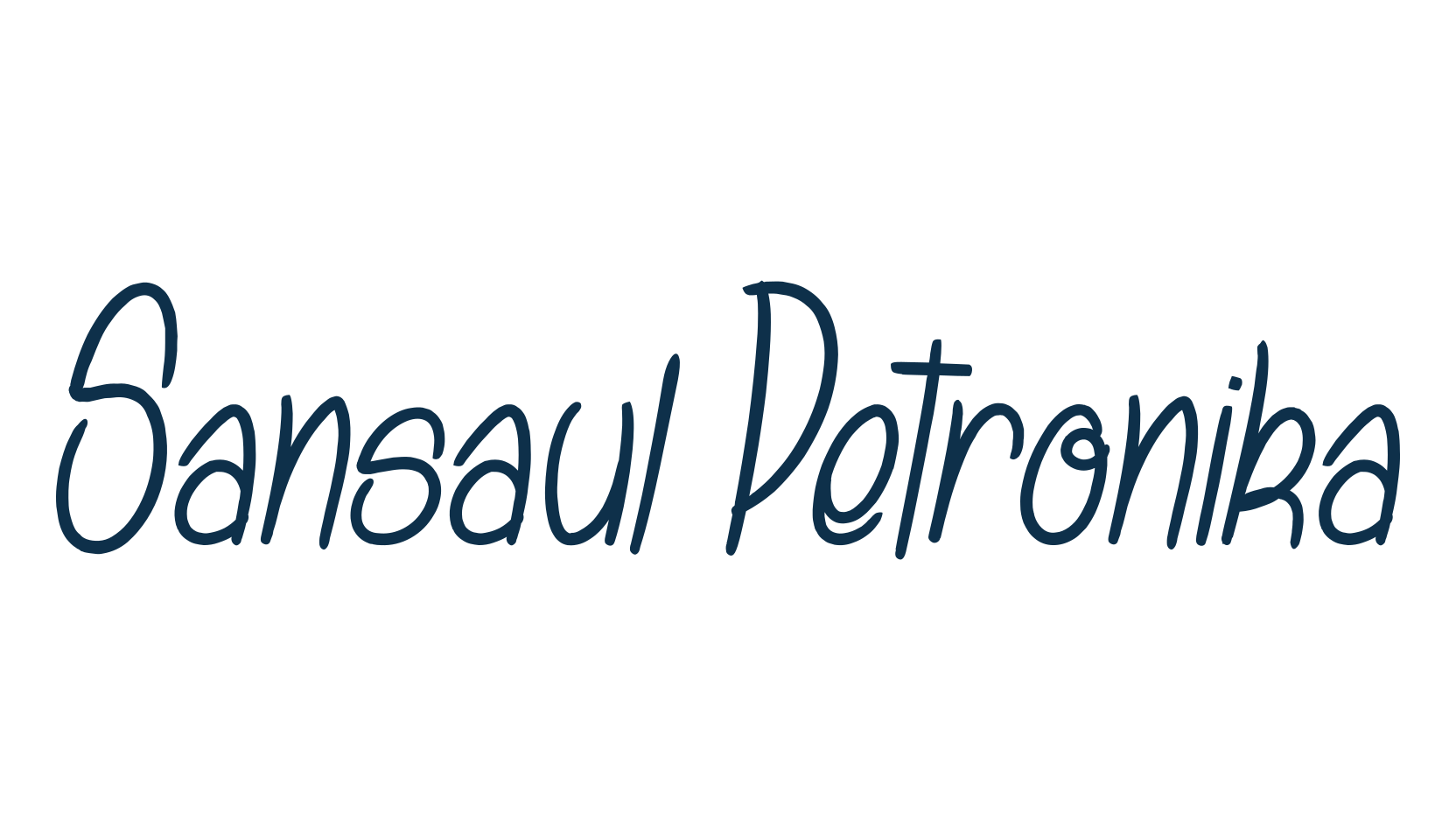 Sansaul Petronika, script handwritten fancy decorative calligraphy font preview