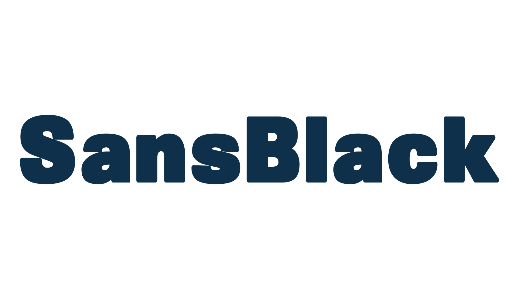 SansBlack, sans serif font preview