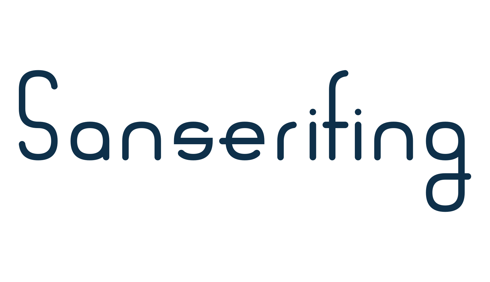 Sanserifing, basic sans serif font preview