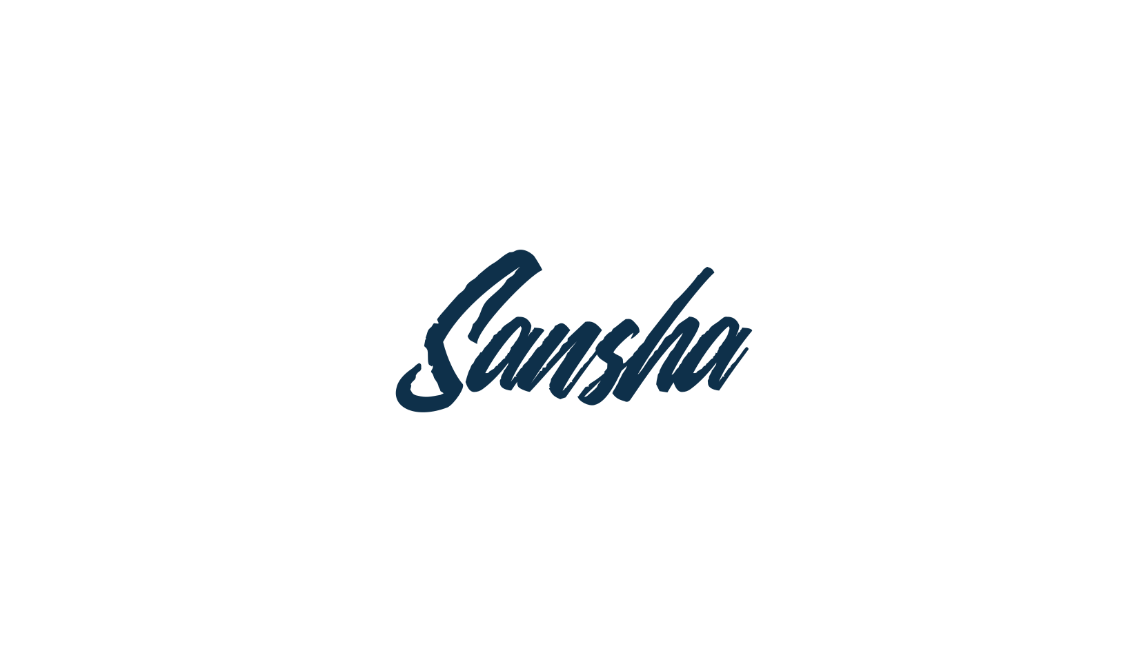 Sansha, brush font preview