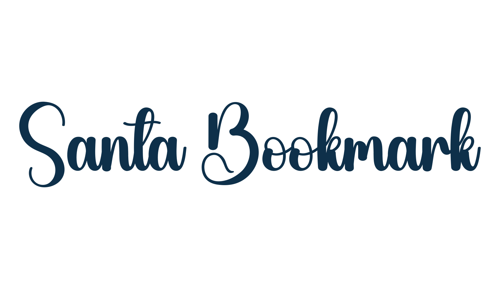 Santa Bookmark, fancy decorative font preview