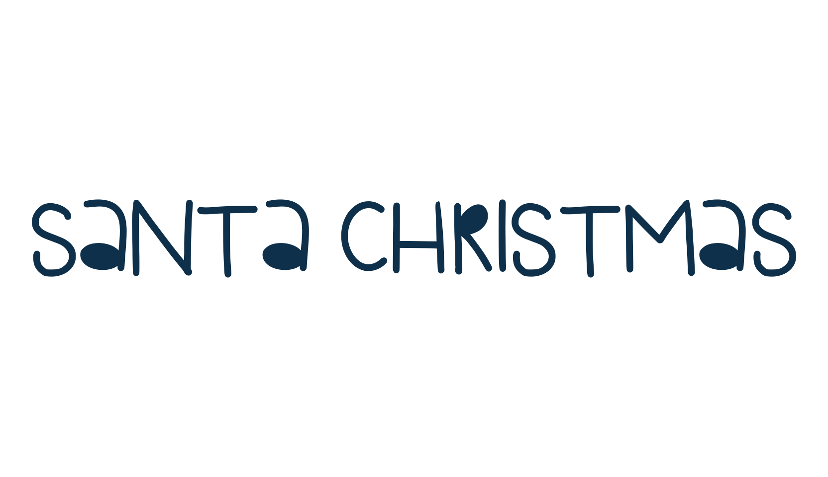 Santa Christmas, various font preview