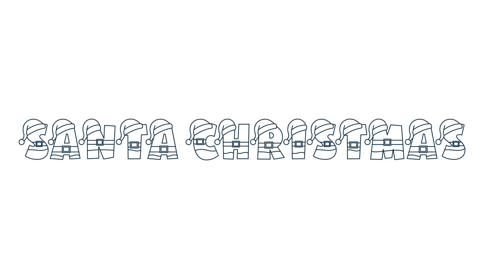 Santa Christmas (santa-christmas-4), fancy decorative font preview