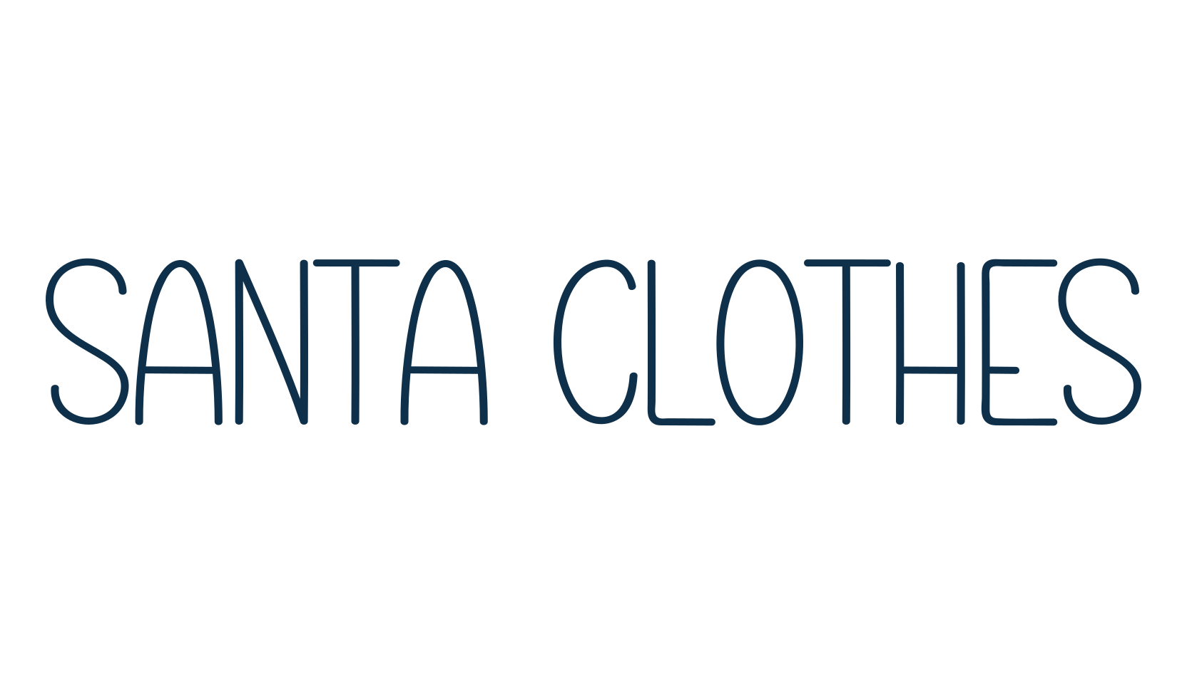 Santa Clothes, various font preview