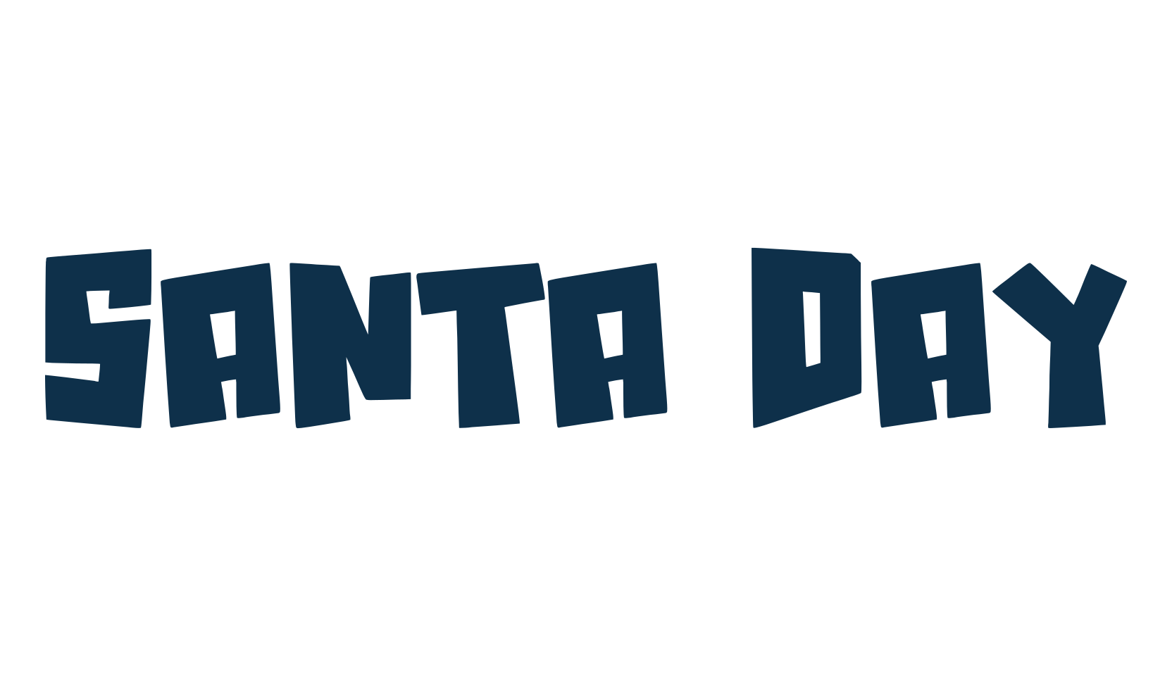 Santa Day, fancy cartoon decorative font preview