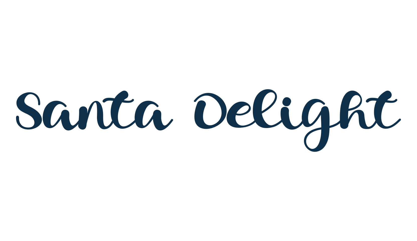 Santa Delight, display market font preview